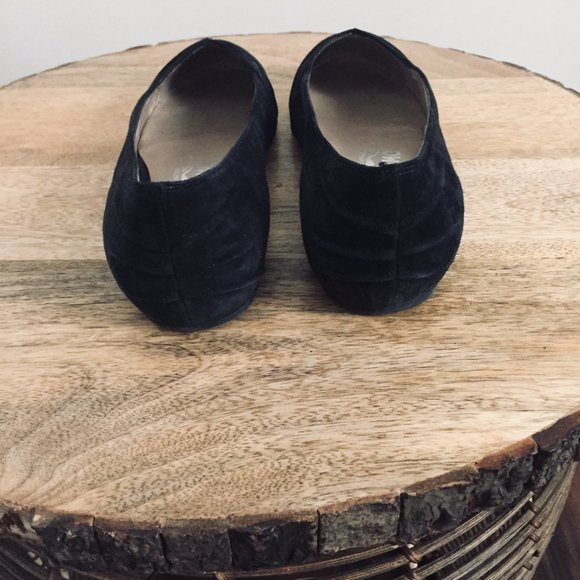 Salvatore Ferragamo Black Suede Leather Flats Size 7.5 - Picture 5 of 8